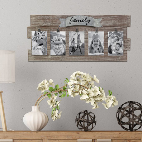Rustic wood frame